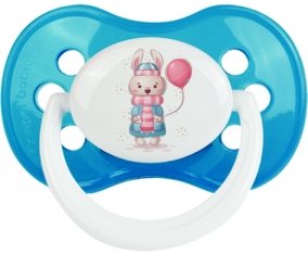 Lapin avec ballon rose : Cyan classique Tétine embout anatomique
