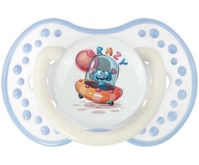 Animaux rigolos Crazy : Blanc-cyan classique Tétine embout Lovi Dynamic