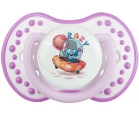 Animaux rigolos Crazy : Blanc-mauve classique Tétine embout Lovi Dynamic