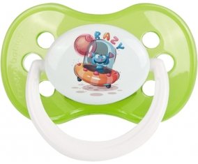 Animaux rigolos Crazy : Vert classique Tétine embout anatomique