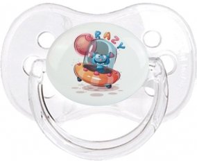 Animaux rigolos Crazy : Transparent classique Tétine embout cerise