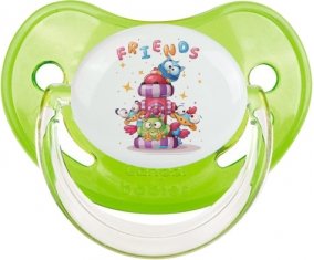 Animaux rigolos Friends : Vert classique Tétine embout physiologique