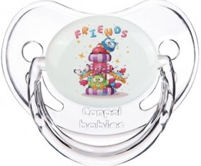 Animaux rigolos Friends : Transparent classique Tétine embout physiologique