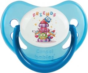 Animaux rigolos Friends : Bleue phosphorescente Tétine embout physiologique