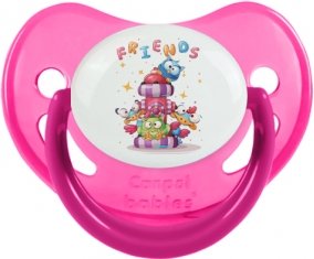 Animaux rigolos Friends : Rose phosphorescente Tétine embout physiologique