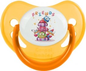 Animaux rigolos Friends : Jaune phosphorescente Tétine embout physiologique