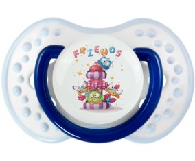 Animaux rigolos Friends : Marine-blanc-bleu classique Tétine embout Lovi Dynamic