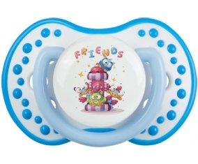 Animaux rigolos Friends : Blanc-bleu phosphorescente Tétine embout Lovi Dynamic