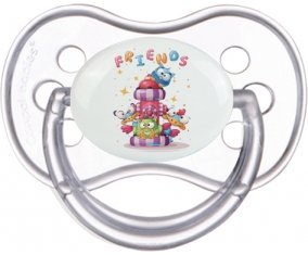 Animaux rigolos Friends : Transparente classique Tétine embout anatomique