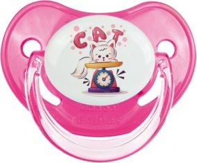 Animaux rigolos Cat design-1 : Rose classique Tétine embout physiologique