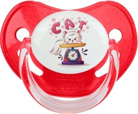 Animaux rigolos Cat design-1 : Rouge à paillette Tétine embout physiologique