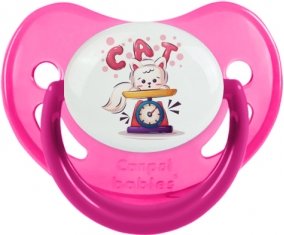Animaux rigolos Cat design-1 : Rose phosphorescente Tétine embout physiologique
