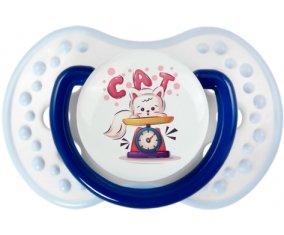 Animaux rigolos Cat design-1 : Marine-blanc-bleu classique Tétine embout Lovi Dynamic