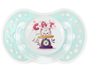 Animaux rigolos Cat design-1 : Retro-turquoise-lagon classique Tétine embout Lovi Dynamic