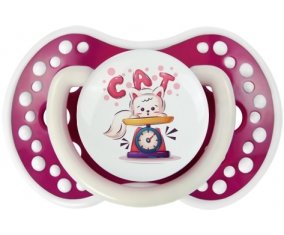 Animaux rigolos Cat design-1 : Fuchsia phosphorescente Tétine embout Lovi Dynamic
