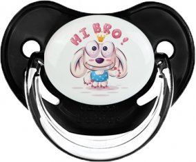 Animaux rigolos Hi Bro ! : Noir classique Tétine embout physiologique