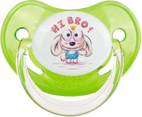 Animaux rigolos Hi Bro ! : Vert classique Tétine embout physiologique