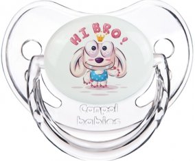 Animaux rigolos Hi Bro ! : Transparent classique Tétine embout physiologique