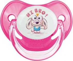 Animaux rigolos Hi Bro ! : Rose classique Tétine embout physiologique