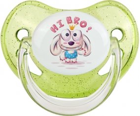 Animaux rigolos Hi Bro ! : Vert à paillette Tétine embout physiologique
