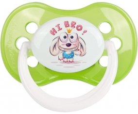 Animaux rigolos Hi Bro ! : Vert classique Tétine embout anatomique