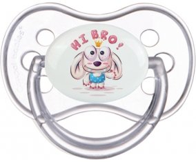Animaux rigolos Hi Bro ! : Transparente classique Tétine embout anatomique
