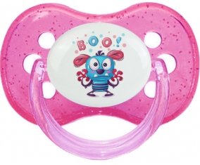 Animaux rigolos Boo ! : Rose à paillette Tétine embout cerise
