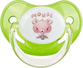 Animaux rigolos Mouse : Vert classique Tétine embout physiologique