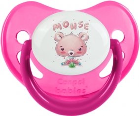 Animaux rigolos Mouse : Rose phosphorescente Tétine embout physiologique