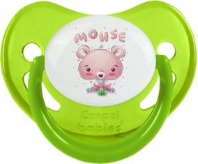 Animaux rigolos Mouse : Vert phosphorescente Tétine embout physiologique