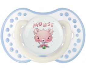 Animaux rigolos Mouse : Blanc-cyan classique Tétine embout Lovi Dynamic