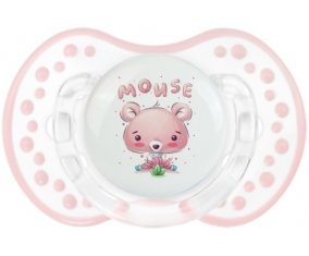 Animaux rigolos Mouse : Retro-blanc-rose-tendre classique Tétine embout Lovi Dynamic