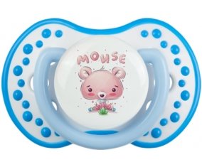 Animaux rigolos Mouse : Blanc-bleu phosphorescente Tétine embout Lovi Dynamic