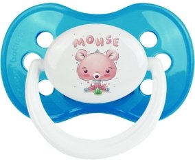 Animaux rigolos Mouse : Cyan classique Tétine embout anatomique