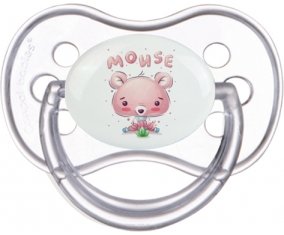 Animaux rigolos Mouse : Transparente classique Tétine embout anatomique
