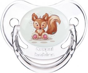 Animaux rigolos Écureuil : Transparent classique Tétine embout physiologique