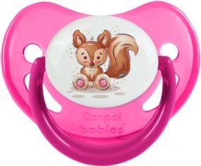 Animaux rigolos Écureuil : Rose phosphorescente Tétine embout physiologique