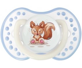 Animaux rigolos Écureuil : Blanc-cyan classique Tétine embout Lovi Dynamic
