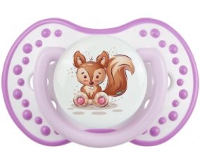 Animaux rigolos Écureuil : Blanc-mauve classique Tétine embout Lovi Dynamic