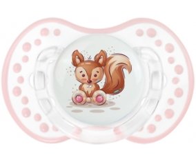 Animaux rigolos Écureuil : Retro-blanc-rose-tendre classique Tétine embout Lovi Dynamic