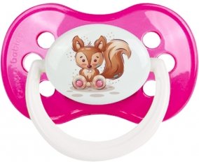 Animaux rigolos Écureuil : Rose foncé classique Tétine embout anatomique