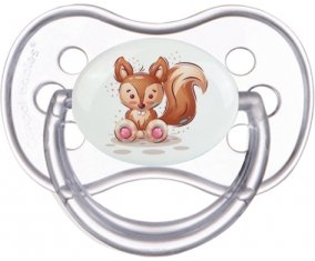 Animaux rigolos Écureuil : Transparente classique Tétine embout anatomique