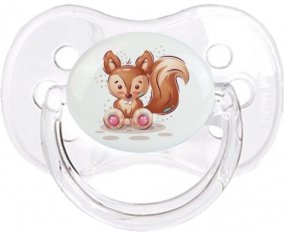 Animaux rigolos Écureuil : Transparent classique Tétine embout cerise