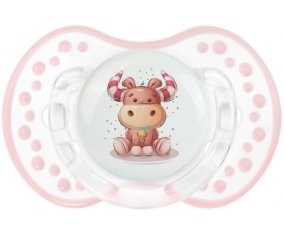 Animaux rigolos Taureau : Retro-blanc-rose-tendre classique Tétine embout Lovi Dynamic