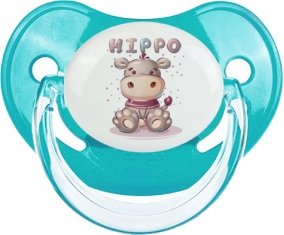 Animaux rigolos Hippo : Bleue classique Tétine embout physiologique