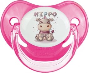 Animaux rigolos Hippo : Rose classique Tétine embout physiologique