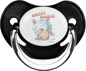 Animaux rigolos Brake Dance : Noir classique Tétine embout physiologique