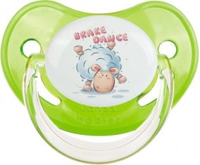 Animaux rigolos Brake Dance : Vert classique Tétine embout physiologique