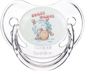 Animaux rigolos Brake Dance : Transparent classique Tétine embout physiologique