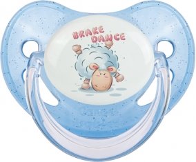 Animaux rigolos Brake Dance : Bleue à paillette Tétine embout physiologique